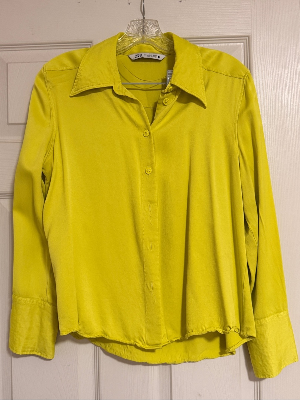 Zara Bright Yellow Button-Down Shirt